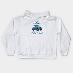 Save the Date vintage wedding car Kids Hoodie